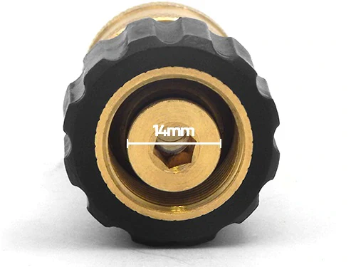 MTM HYDRO 3/8&quot; QC BRASS COUPLER X M22 F 14MM TWIST COUPLER