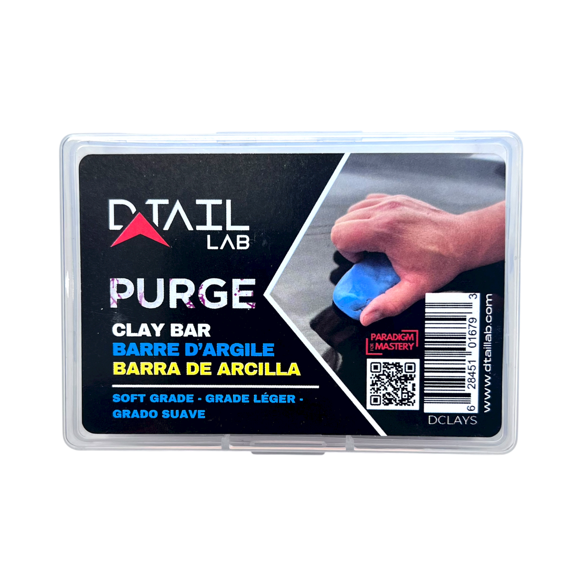 D-Tail Lab Barre d'Argile pour Décontamination (Grade Doux, Médium, Aggressif) 200g