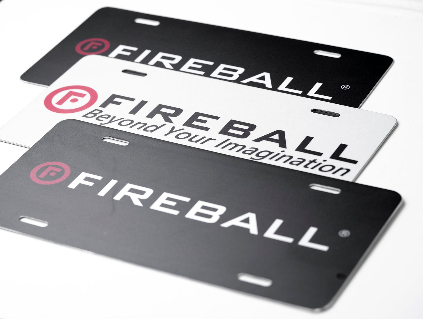 Fireball License Plate Black