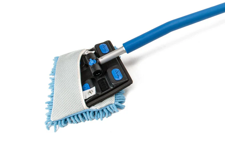 Autofiber [Mitt on a Stick PRO] Adjustable Wash Tool with 360 Locking Head - Long Pole (35" to 83")