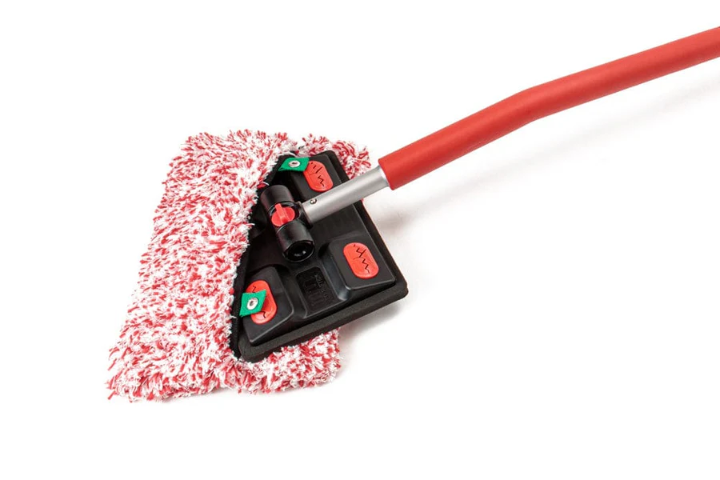 Autofiber [Mitt on a Stick PRO] Adjustable Wash Tool with 360 Locking Head - Long Pole (35" to 83")