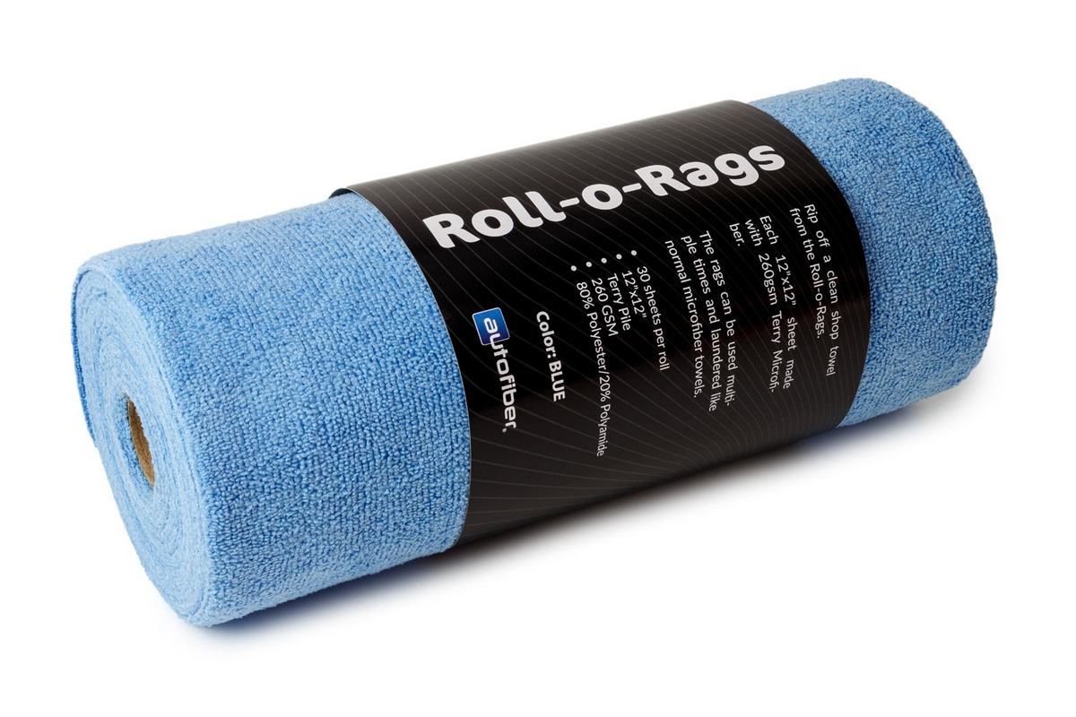 Autofiber [Roll-o-Rags] Microfiber Towels on a Roll 12&quot;x12&quot; - 30/roll *PRE-ORDER*