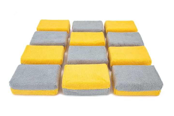 Autofiber [Saver Applicator Terry] MF Applicator THICK (5"x3.5"x1.75") with Plastic Barrier (12 pack)
