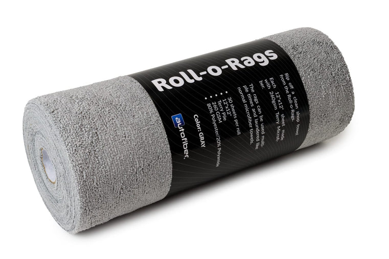 Autofiber [Roll-o-Rags] Microfiber Towels on a Roll 12&quot;x12&quot; - 30/roll *PRE-ORDER*