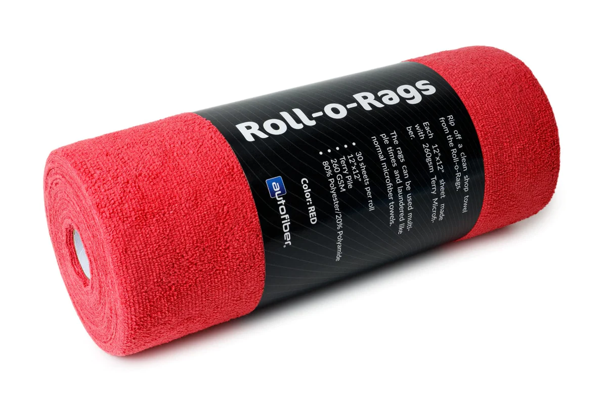 Autofiber [Roll-o-Rags] Microfiber Towels on a Roll 12&quot;x12&quot; - 30/roll *PRE-ORDER*