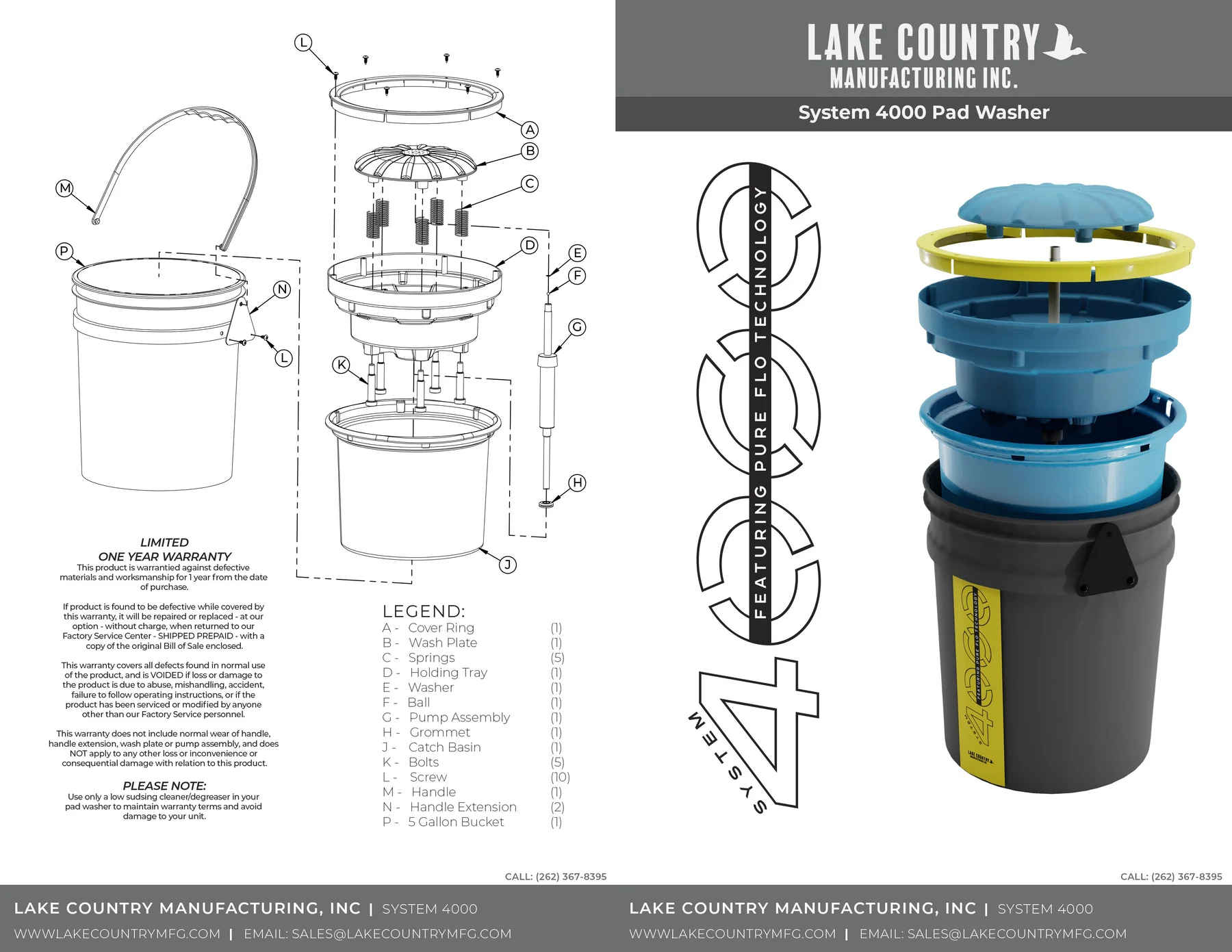 Lake Country Wash Plate for Pad Washer