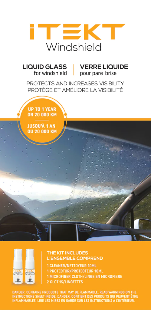 Itekt Windshield Liquid Glass Nanotechnology Protection Kit 240mL (Professionnal Size)