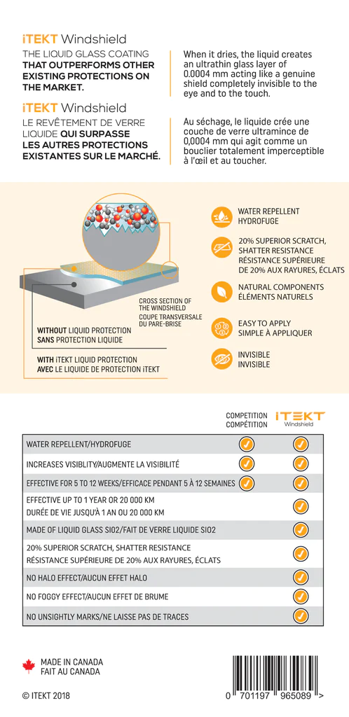 Itekt Windshield Liquid Glass Nanotechnology Protection Kit