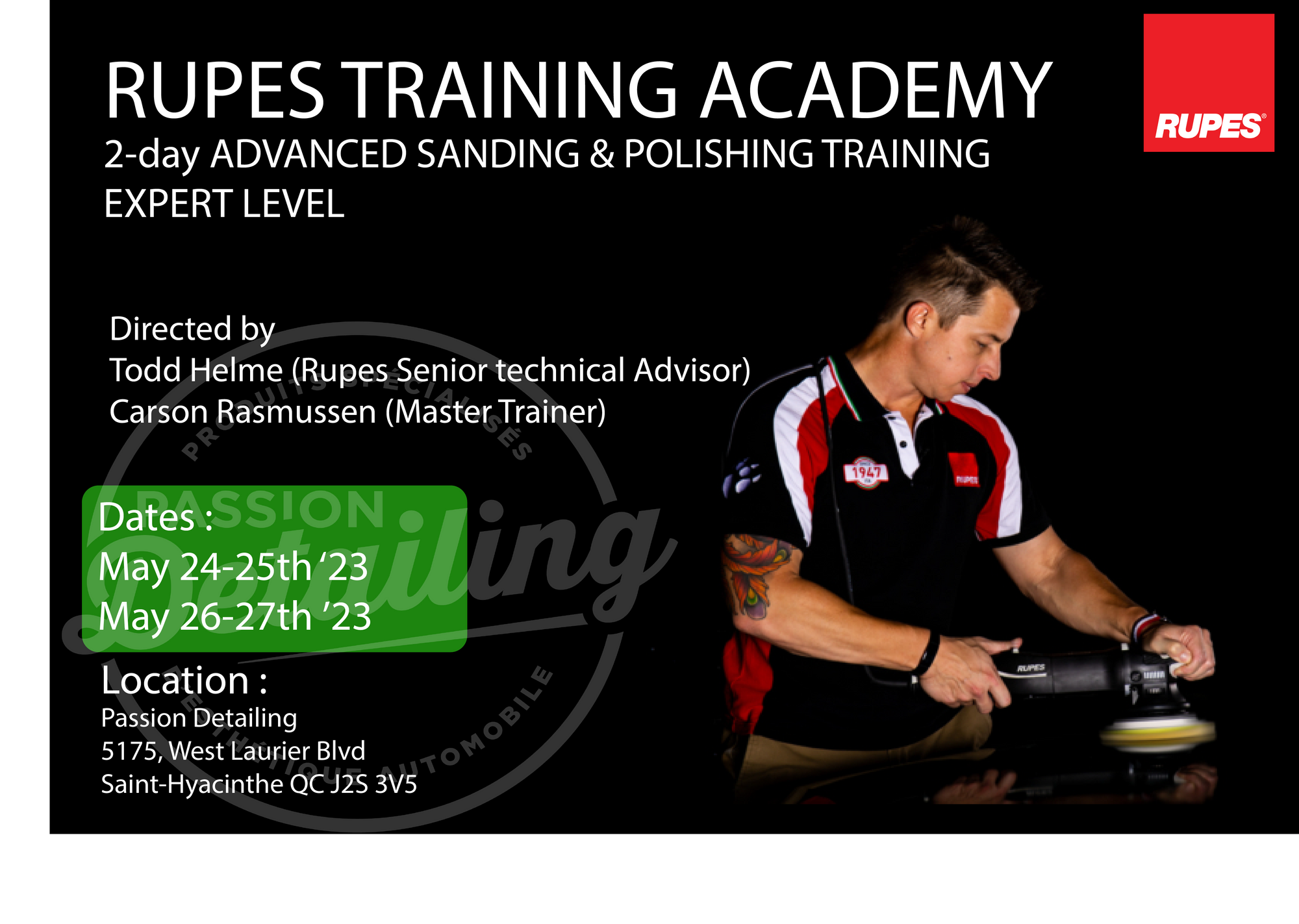 Rupes 2-day Advanced Sanding & Polishing Training