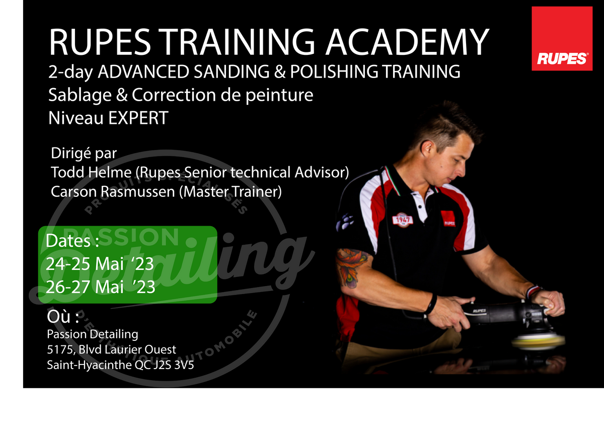 Rupes 2-day Advanced Sanding &amp; Polishing Training