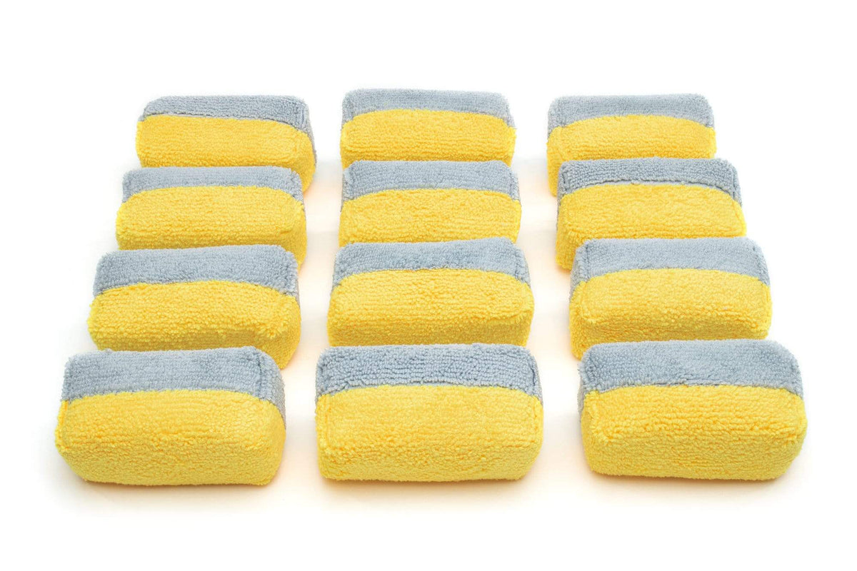 Autofiber [Saver Applicator Terry] MF Applicator MINI (3.5" x 1.5" x 1.5") with Plastic Barrier - 12 Pack