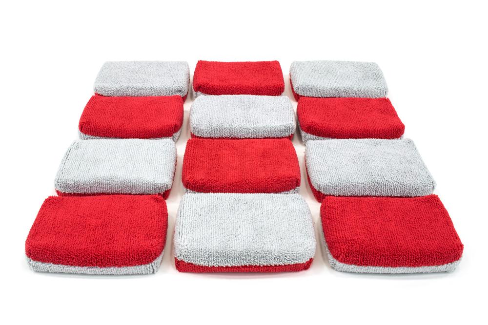 Autofiber [Saver Applicator Terry] MF Applicator THIN (5"x3.5"x1") with Plastic Barrier (12 pack)