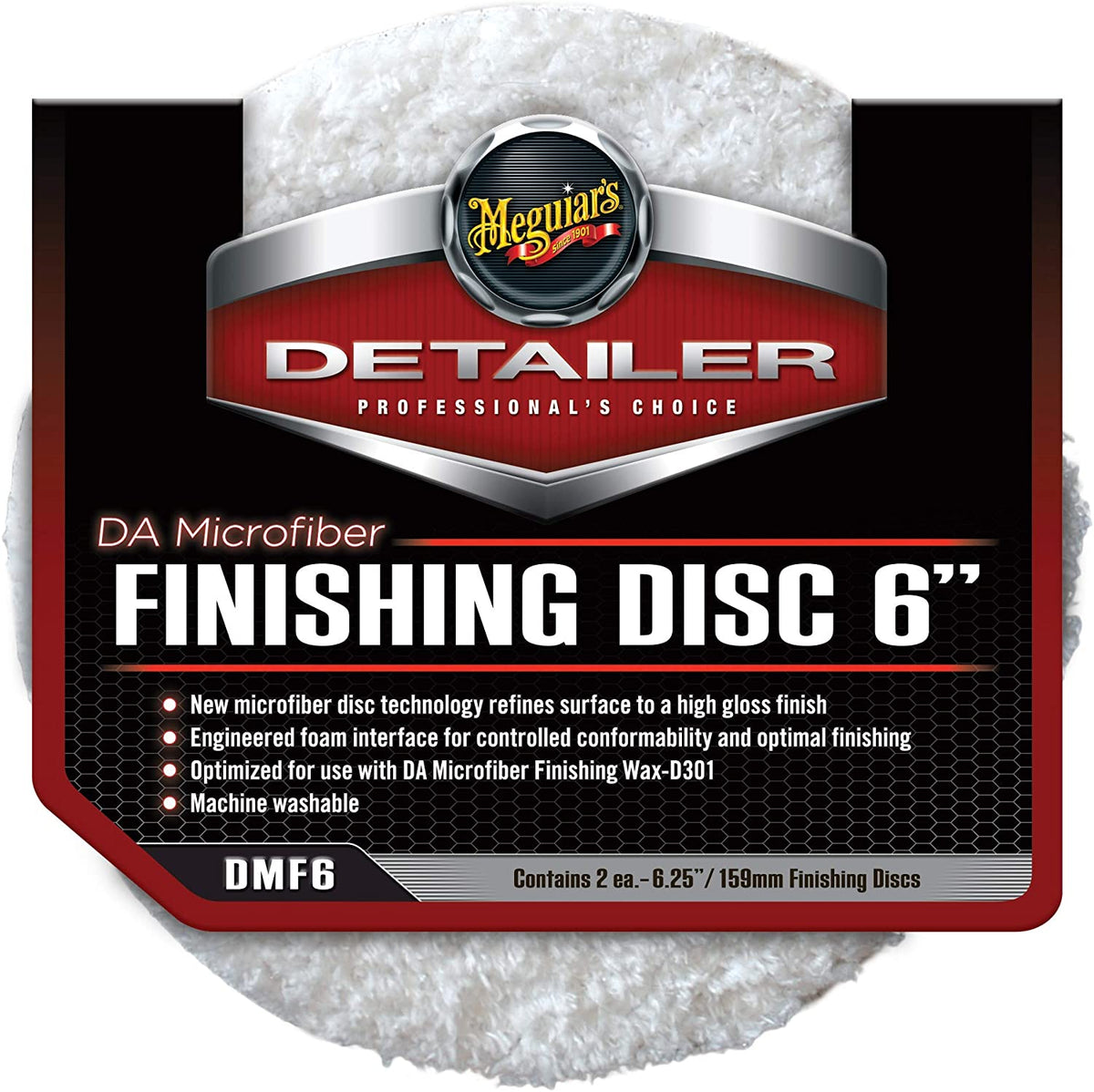 Meguiar&#39;s DA Microfiber Finishing Pad 6&quot; DMF6