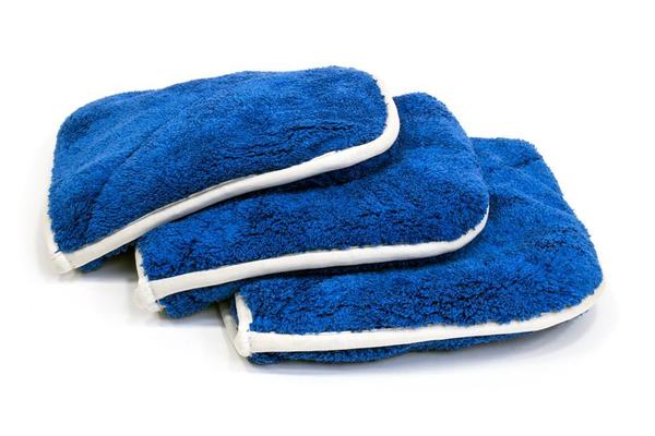 Autofiber [Double Flip Blue] Linge Microfibre pour Lavage & Sans Rinçage (8 in. x 8 in., 1100 gsm) Ensemble de 3 Passion Detailing
