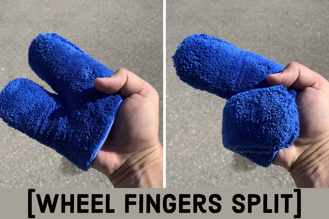 Autofiber [Wheel Fingers] Microfiber Rim and Wheel Half Mitts (4.5 in. x 4.5 in.) 4 pack